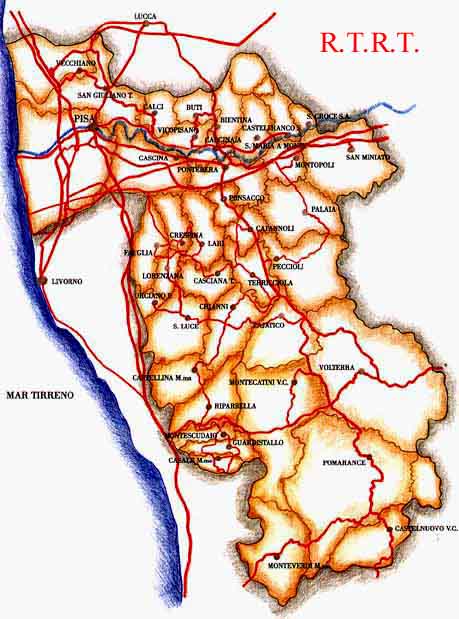 mappa sensibile della Provincia di Pisa