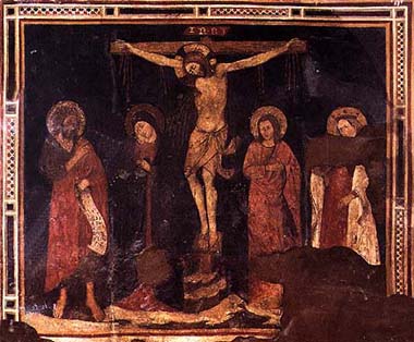 Crocifissione e quattro santi